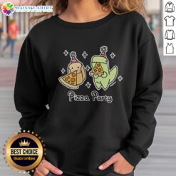 Alt Text: Top Pizza Party Dinosaur and Loaf of Bread Sweatshirt design featuring a fun dinosaur graphic and playful bread motif.