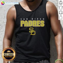 Top San Diego Padres throwback tank top featuring retro team colors and logo, perfect for baseball fans.