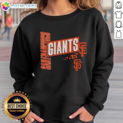 Stylish Top San Francisco Giants text design sweatshirt in black, perfect for fans and casual wear.