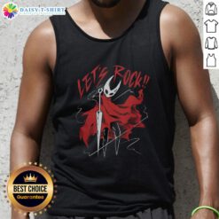 Top Silksong Let's Rock Time to Survive tank top featuring vibrant graphics and a stylish design for fans of the game.