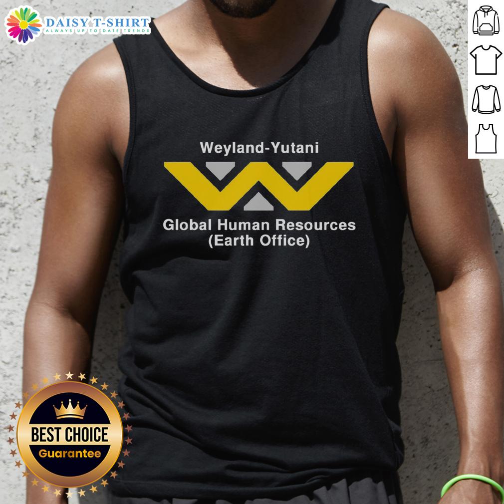 Top Weyland-Yutani Global Human Resources tank top featuring a stylish design for fans of the sci-fi franchise.