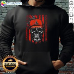 Awesome Cleveland Browns NFL Skull American Flag Hoodie for football lovers, showcasing team spirit and style.