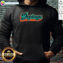 Awesome DePinga style Miami Dolphins hoodie featuring vibrant team colors and logo for ultimate fan fashion.