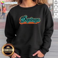 Awesome DePinga style Miami Dolphins sweatshirt featuring vibrant team colors and stylish design, perfect for fans.