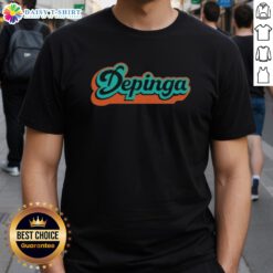 Alt Text: Awesome Depinga Style Miami Dolphins T-Shirt featuring vibrant colors and a trendy design for fans and collectors.