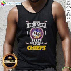 Kansas City Chiefs tank top in red and gold, showcasing team spirit in Nebraska, perfect for game day.