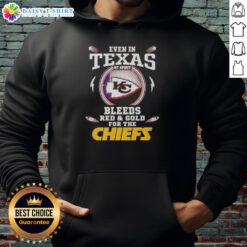 Awesome Kansas City Chiefs hoodie in red and gold, showcasing team spirit and style, perfect for Texas fans.