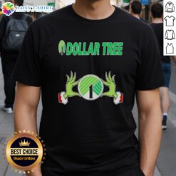 Awesome Grinch Hands Love Dollar Tree Christmas T-Shirt featuring festive design perfect for holiday celebrations.