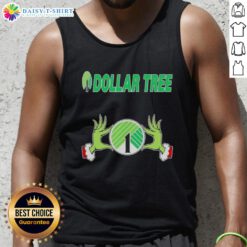 Awesome Grinch hands holding a heart, featured on a Dollar Tree Christmas tank top design for festive holiday cheer.