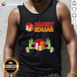 Awesome Grinch hands holding hearts on a family Christmas tank top, perfect for festive holiday celebrations.