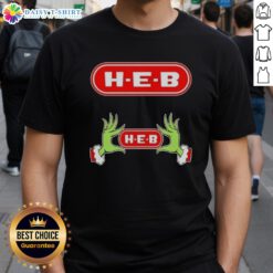 Awesome Grinch Hands Love H-E-B Christmas T-Shirt featuring festive design perfect for holiday celebrations.