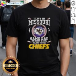 Awesome Kansas City Chiefs T-Shirt showcasing Missouri pride on game day, perfect for fans celebrating their team spirit.