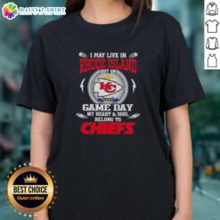 Awesome ladies tee for Kansas City Chiefs fans; perfect for showing team spirit on game day, even in Rhode Island.