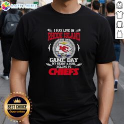 Awesome Kansas City Chiefs T-Shirt for fans living in Rhode Island, showcasing team spirit on game day.