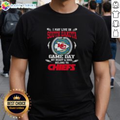 Awesome Kansas City Chiefs T-shirt for fans in South Dakota, showcasing team spirit on game day.