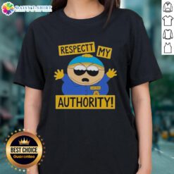 Awesome South Park Cartman 'Respect My Authority' Ladies Tee featuring a vibrant design and playful graphics for fans.