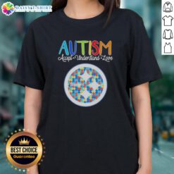 Cute Pittsburgh Steelers Autism Accept Understand Love ladies tee with vibrant design and team colors.