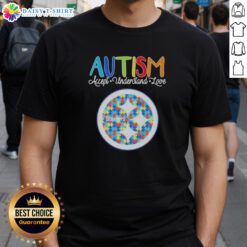 Alt Text: Cute Pittsburgh Steelers Autism Accept Understand Love T-Shirt design featuring vibrant colors and team logo.