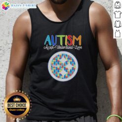 Alt Text: Cute Pittsburgh Steelers autism acceptance tank top promoting understanding and love, perfect for fans and advocates.