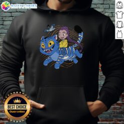 Alt Text: Cute Rumi Kpop Demon Hunters team in stylish Tiger hoodie, showcasing vibrant colors and playful design.