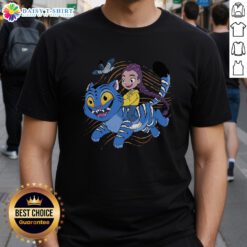 Alt Text: Cute Rumi Kpop Demon Hunters Team Tiger T-Shirt featuring vibrant graphics of a tiger and anime-style characters.