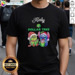 Funny Grinch and Stitch Christmas T-shirt from Dollar Tree, perfect for festive holiday gatherings and celebrations.