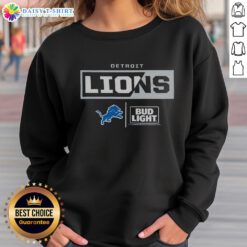 Good Bud Light Detroit Lions team sweatshirt featuring a bold logo and comfortable design for fans.