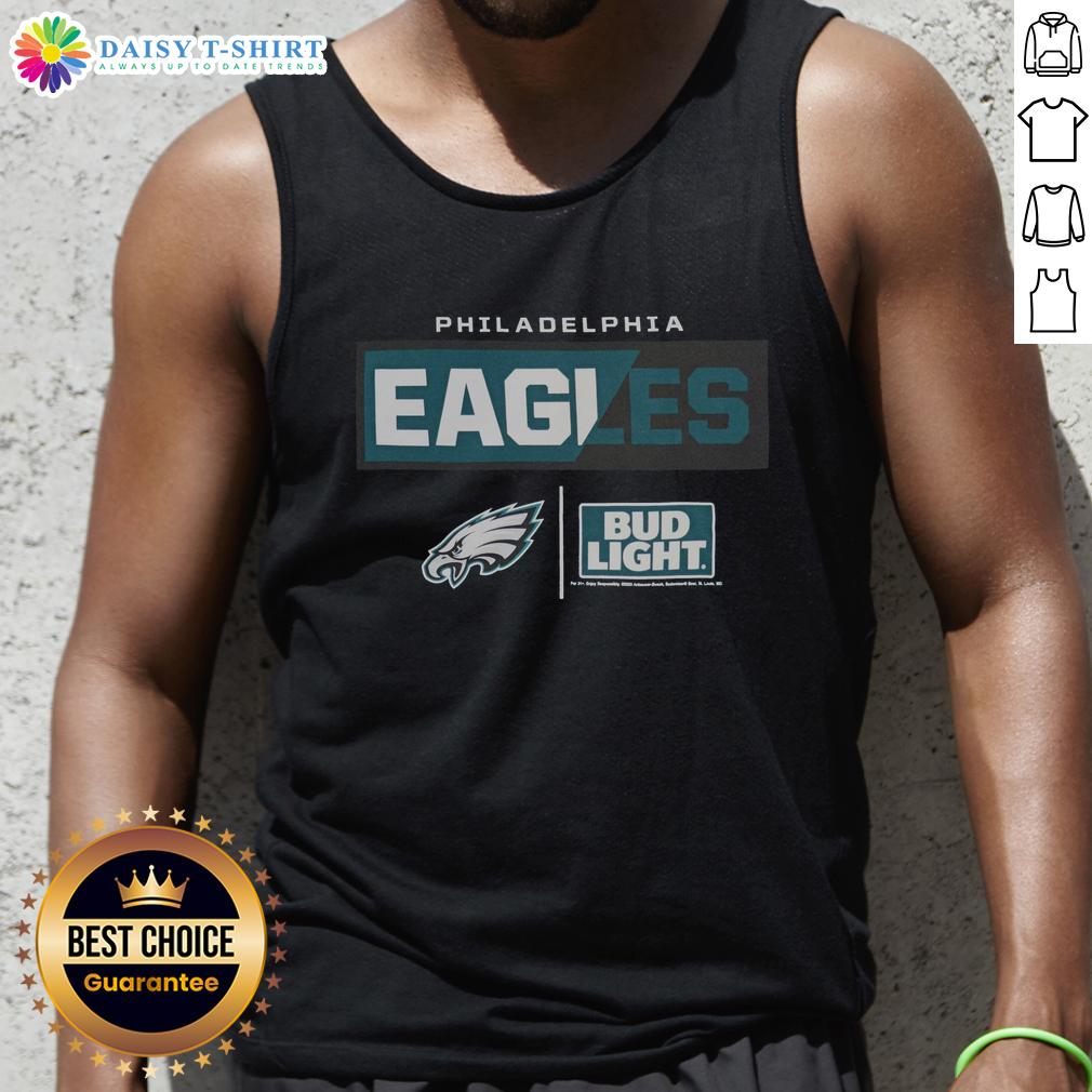 Good Bud Light Philadelphia Eagles team tank top featuring vibrant team colors and logo for fans and game day wear.