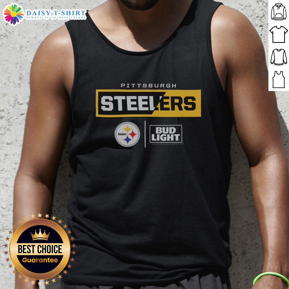 Good Bud Light Pittsburgh Steelers team tank top featuring vibrant colors and logo, perfect for game day wear.
