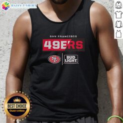 Alt Text: Good Bud Light San Francisco 49ers team tank top featuring vibrant colors and bold logo, perfect for game day.