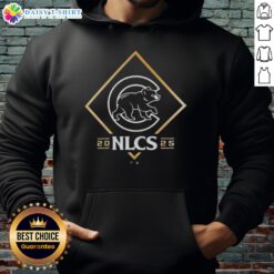 Good Chicago Cubs NLCS Bound 2025 hoodie featuring team colors and logo, perfect for fans celebrating the playoffs.