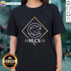Good Chicago Cubs NLCS Bound 2025 Ladies Tee showcasing team spirit and style for female fans in vibrant colors.