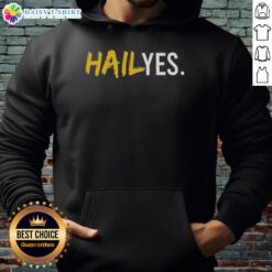 Good Hail Yes Michigan Wolverines football hoodie showcasing team colors and logo, perfect for fans and game day attire.