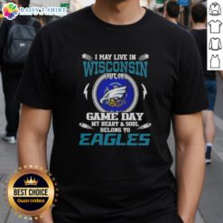 Philadelphia Eagles T-shirt design for fans in Wisconsin, showcasing team spirit on game day.