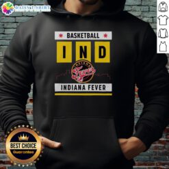 Good Indiana Fever Basketball Skyline Hoodie featuring team colors and city skyline design for fans and sports enthusiasts.