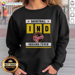Alt Text: Good Indiana Fever basketball skyline sweatshirt featuring vibrant team colors and stylish design for fans.
