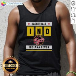 Good Indiana Fever basketball skyline tank top featuring vibrant team colors and a stylish design.