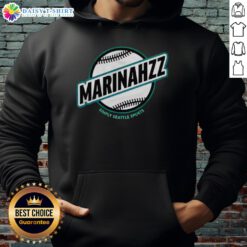 Alt Text: Seattle Mariners hoodie featuring Good Marinahzz design, perfect for fans showcasing Seattle sports spirit.