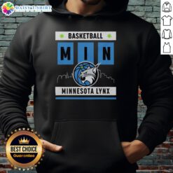 Good Minnesota Lynx basketball skyline hoodie featuring vibrant team colors and a stylish design for fans.
