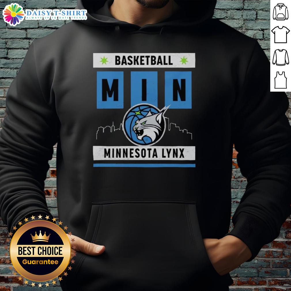 Good Minnesota Lynx basketball skyline hoodie featuring vibrant team colors and a stylish design for fans.