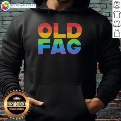 Good Old Fag Pride Hoodie featuring vibrant rainbow colors and a stylish design, celebrating LGBTQ+ pride and identity.