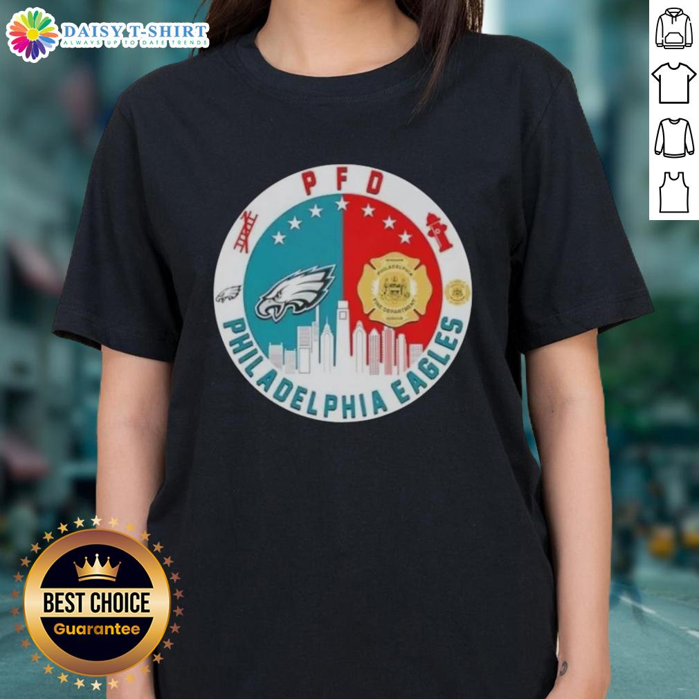 Philadelphia Eagles ladies tee featuring a stylish skyline design for dedicated fans of the NFL team.