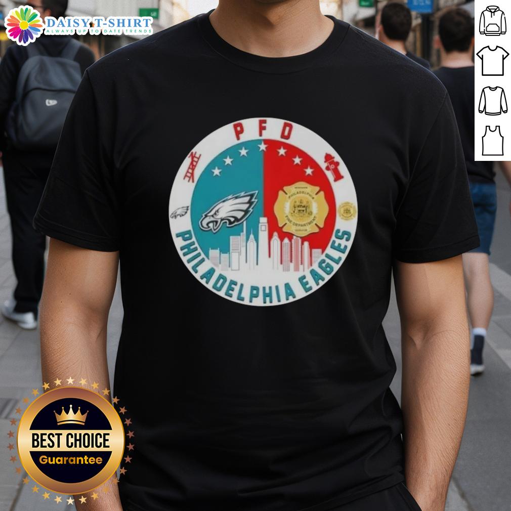 Good Pfd Philadelphia Eagles Football Skyline T-Shirt featuring a vibrant design showcasing the team's logo and city skyline.