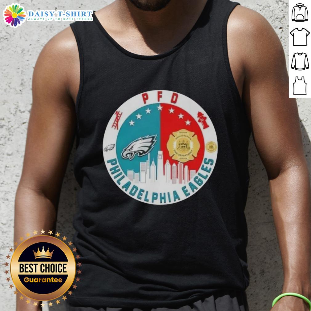 Good PFD Philadelphia Eagles football skyline tank top featuring a vibrant design showcasing the city skyline.