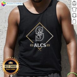 Seattle Mariners ALCS 2025 champions locker room tank top celebrating American League Division Series victory.