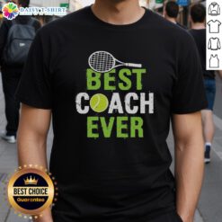 Happy Best Coach Ever T-Shirt featuring a vibrant design, perfect gift for coaches and sports enthusiasts.