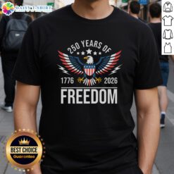 Alt Text: Hot Americas Semi Quincentennial 250th Anniversary Eagle T-Shirt featuring vibrant eagle design for 1176-2026 celebration.