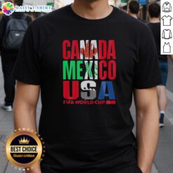 Hot Canada Mexico USA FIFA World Cup 2026 T-Shirt featuring vibrant design, perfect for soccer fans celebrating the tournament.