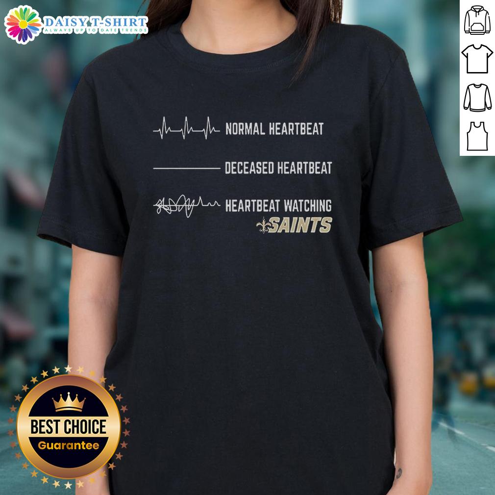 Hot Heartbeat Watching New Orleans Saints Ladies Tee in stylish design, perfect for game day or casual wear.