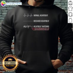 Hot Heartbeat Watching St. Louis Cardinals Hoodie - cozy, stylish fan apparel for baseball enthusiasts.